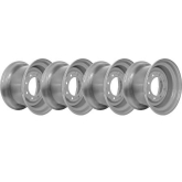 cat 262 set of 4 titan wheels 16.5x9.75 - 7 3/4" offset 8x8 bolt for 12x16.5 tires